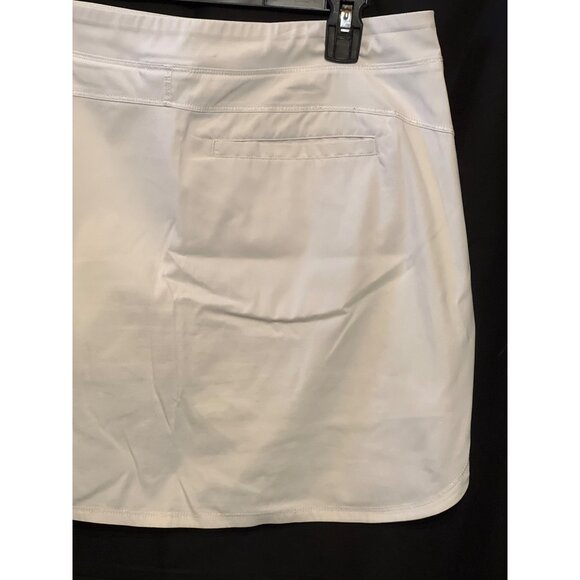 Adidas White Tennis Skirt With Built-In Shorts Size 6 Polyester & Spandex Active - Picture 6 of 9